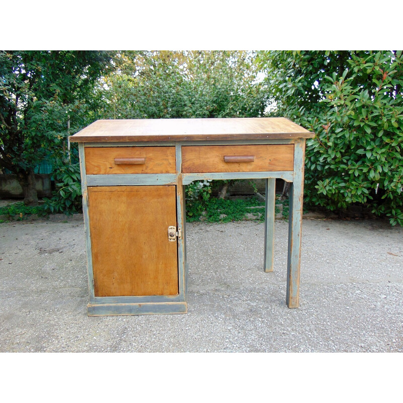 Vintage houten bureau, 1940