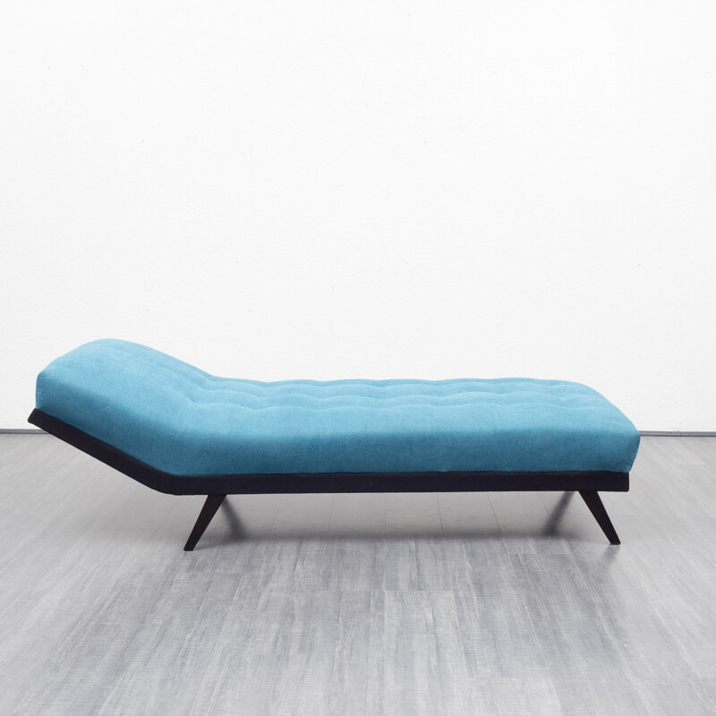 Blue daybed in wood - 1950s