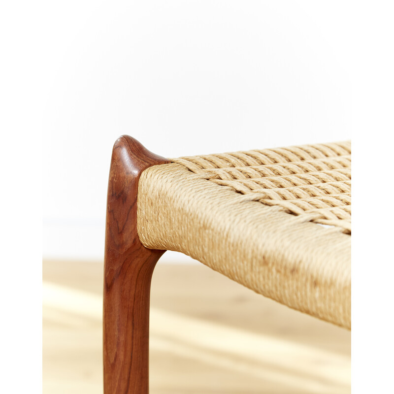 Vintage 78 chair in teak and paper cord by Niels Otto Möller for J.L. Møllers, Denmark