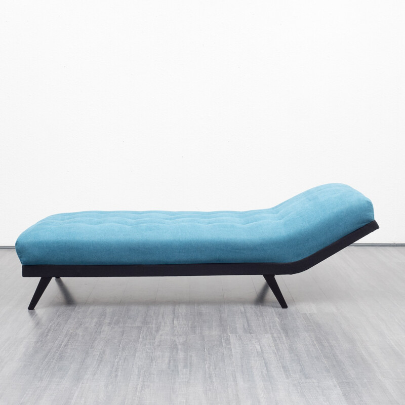 Blue daybed in wood - 1950s