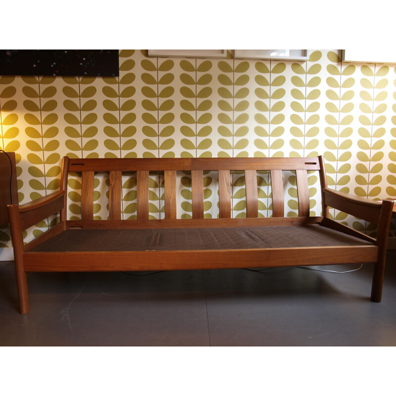 Scandinavian 3 seater Sofa in teak - 1960s