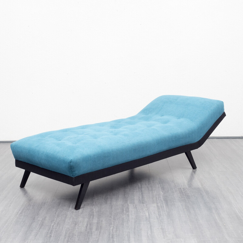 Blue daybed in wood - 1950s