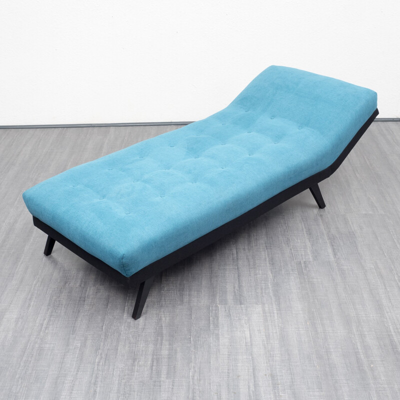 Blue daybed in wood - 1950s