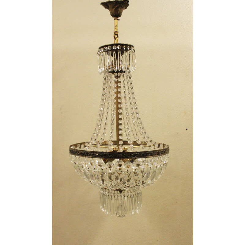 Vintage Empire chandelier in bronze