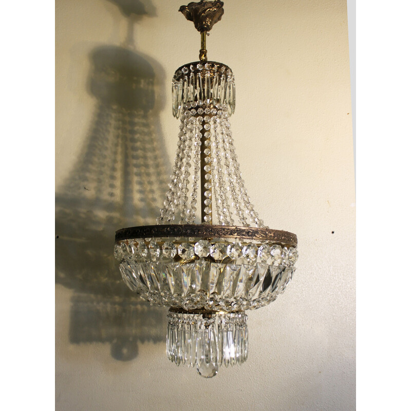 Vintage Empire chandelier in bronze