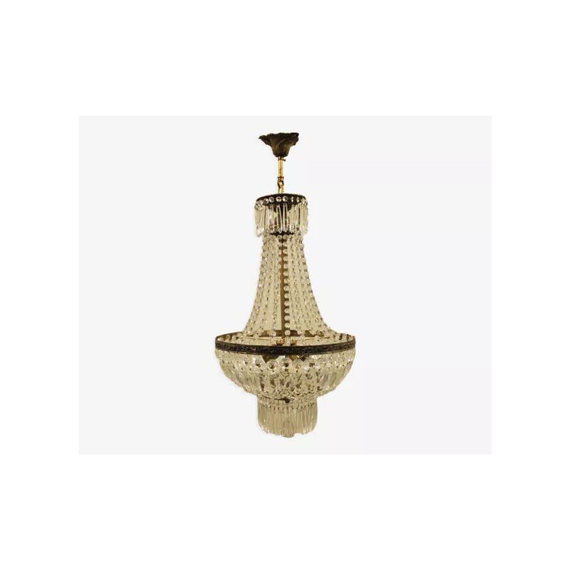 Lampadario vintage Impero in bronzo