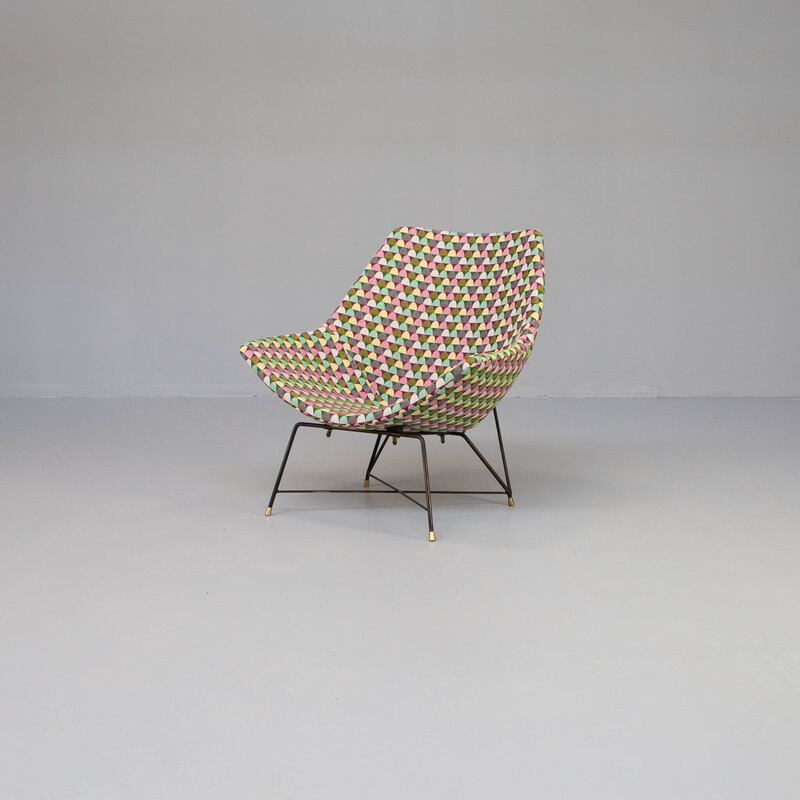 Vintage Kosmos armchair by Augusto Bozzi for Saporiti, Italy 1950s