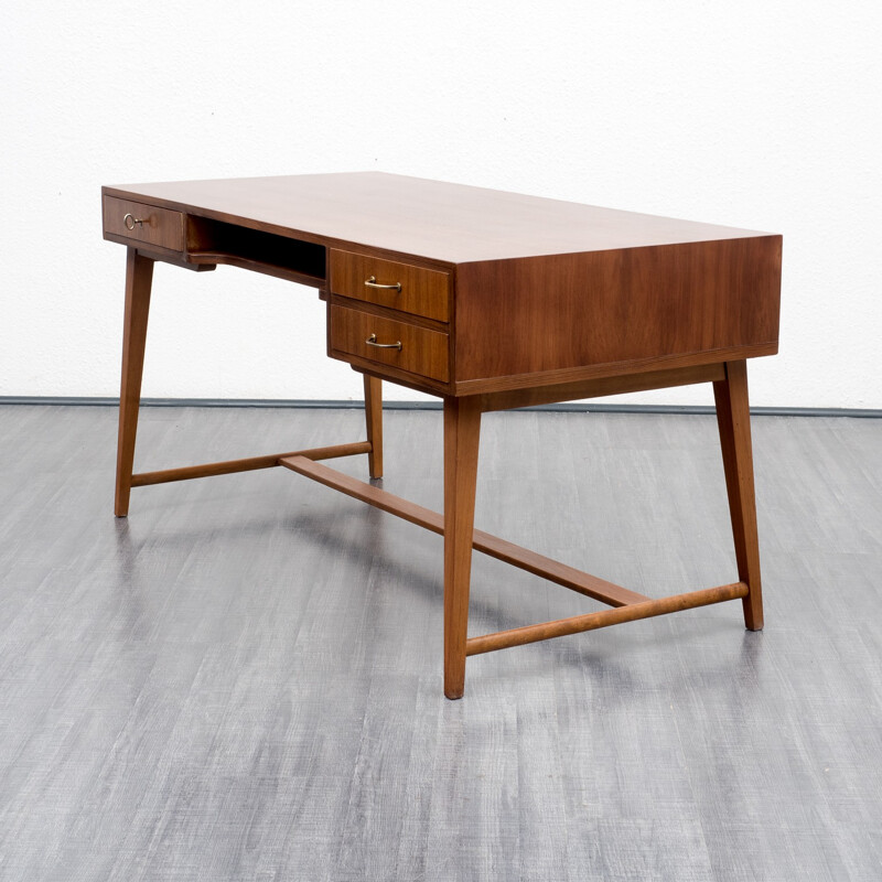 Vintage desk in walnut model 468 by Georg Satink for WK Möbel - 1950s