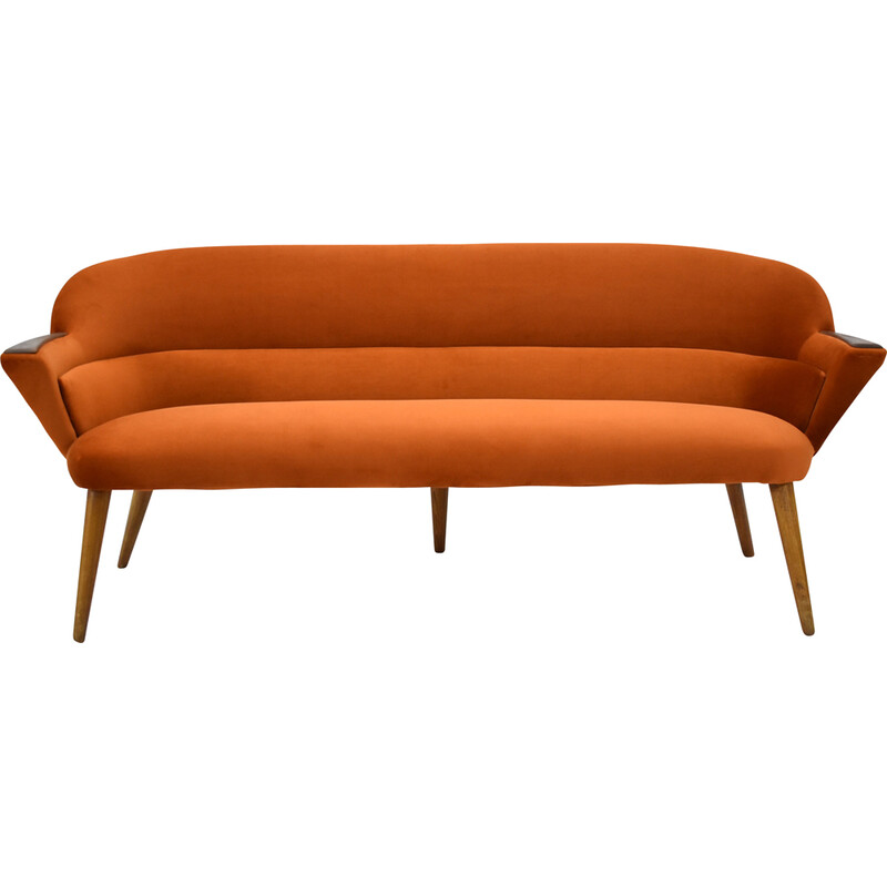 Vintage velvet sofa, Germany 1960s