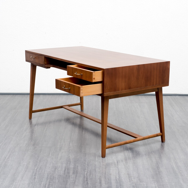 Vintage desk in walnut model 468 by Georg Satink for WK Möbel - 1950s