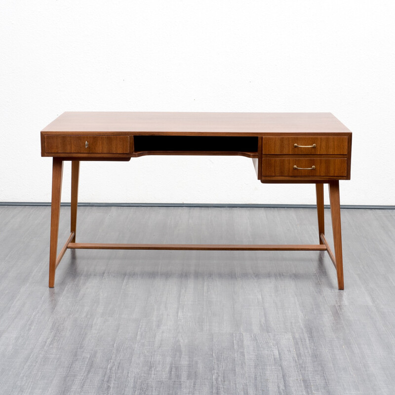 Vintage desk in walnut model 468 by Georg Satink for WK Möbel - 1950s