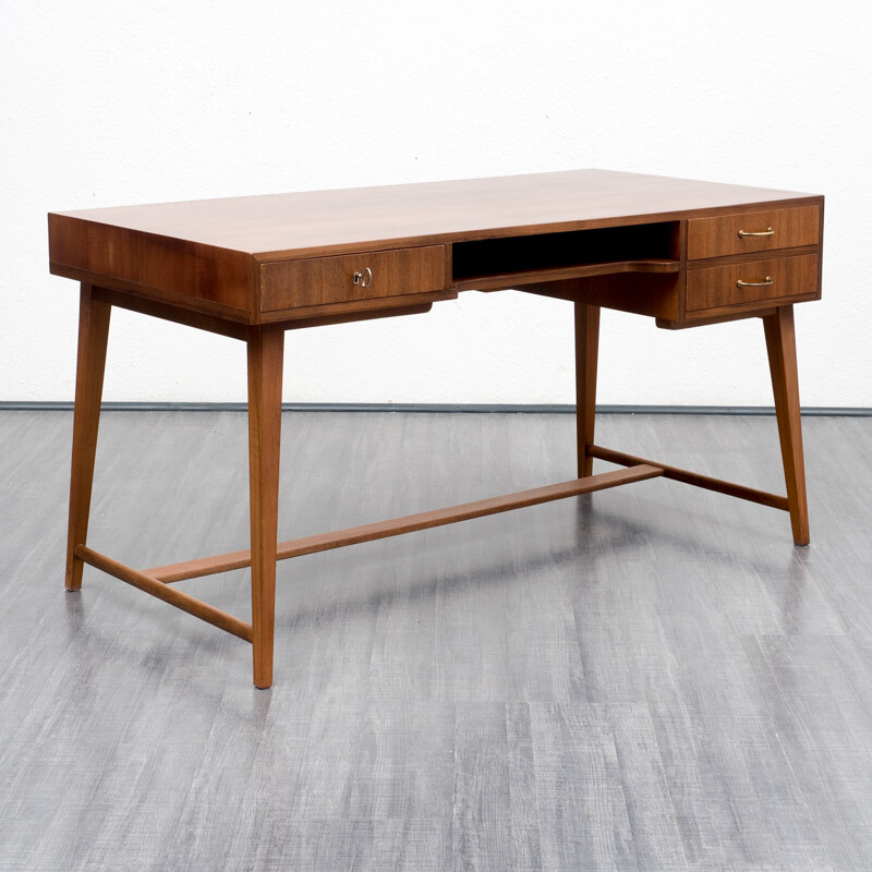 Vintage desk in walnut model 468 by Georg Satink for WK Möbel - 1950s