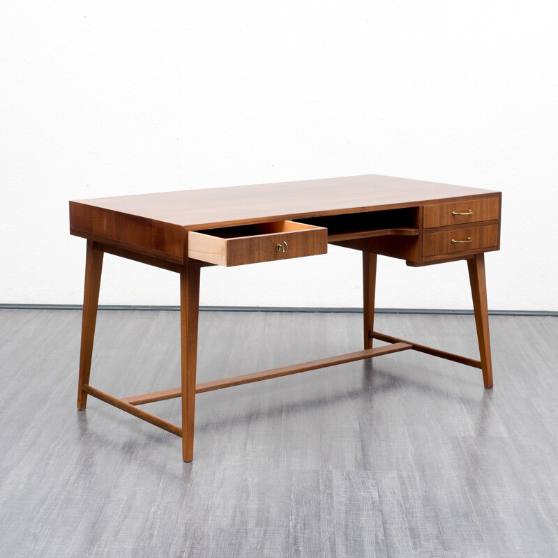 Vintage desk in walnut model 468 by Georg Satink for WK Möbel - 1950s