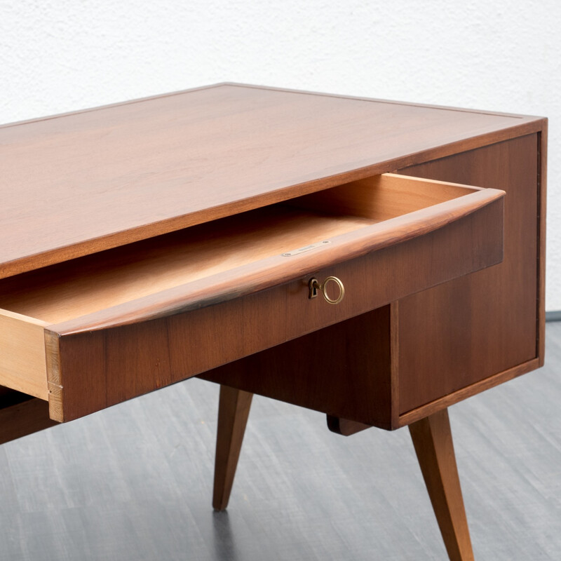 Vintage desk in walnut by Franz Ehrlich for VEB Deutsche Werkstätten Hellerau - 1950s