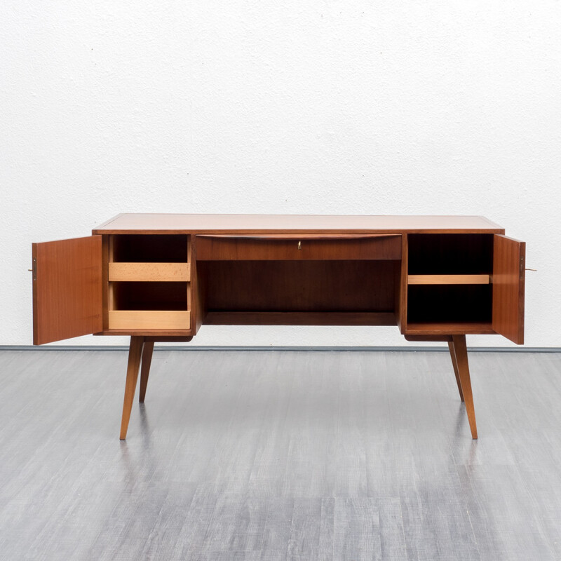 Vintage desk in walnut by Franz Ehrlich for VEB Deutsche Werkstätten Hellerau - 1950s