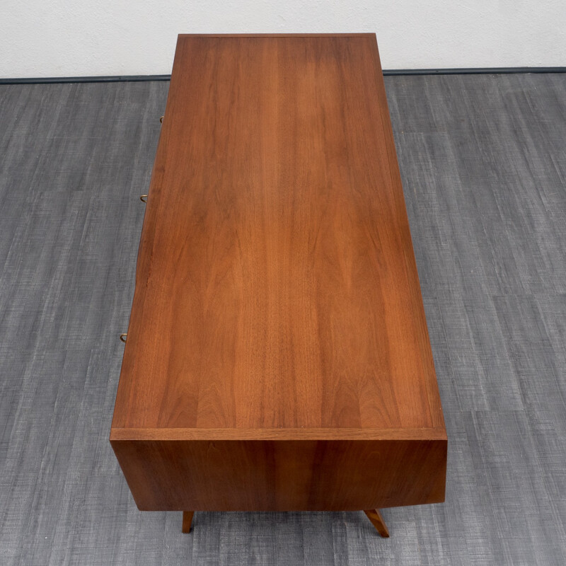 Vintage desk in walnut by Franz Ehrlich for VEB Deutsche Werkstätten Hellerau - 1950s