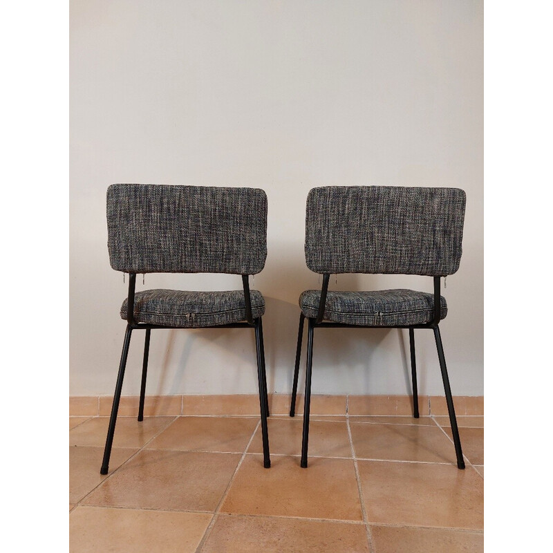 Set of 4 vintage metal chairs by André Simard for Airborne, 1950s-1960s