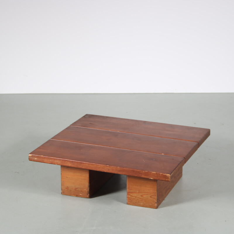 Vintage "Pirkka" coffee table in pine by Ilmari Tapiovaara for Laukaan Puu, Finland 1950s