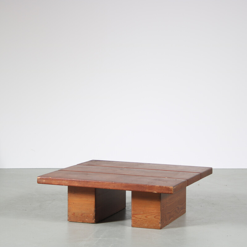 Vintage "Pirkka" coffee table in pine by Ilmari Tapiovaara for Laukaan Puu, Finland 1950s