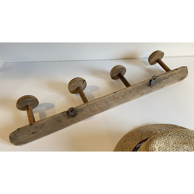 Vintage wooden coat rack, 1920s