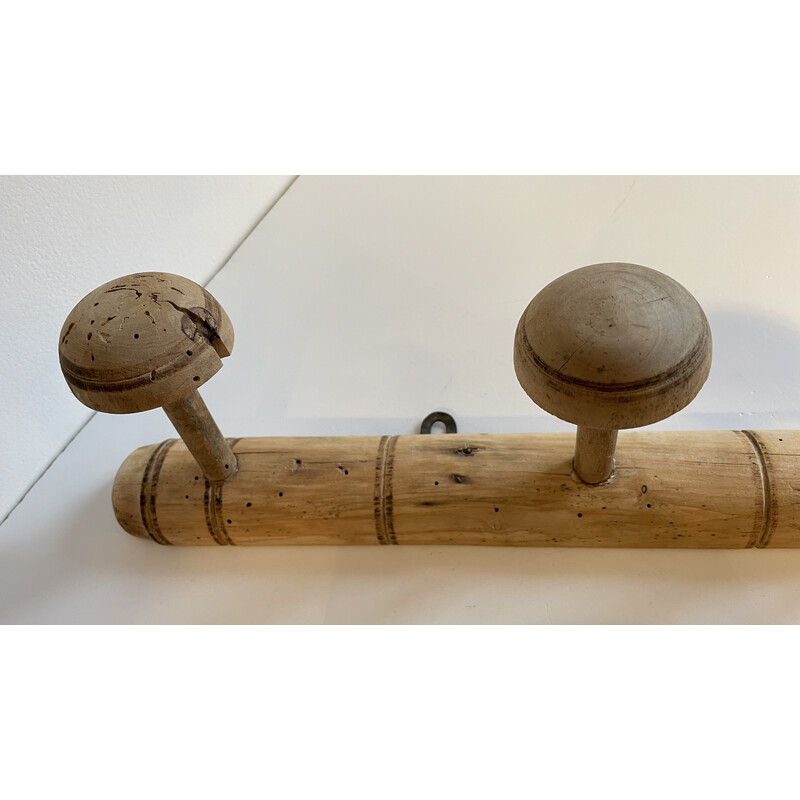 Vintage wooden coat rack, 1920s