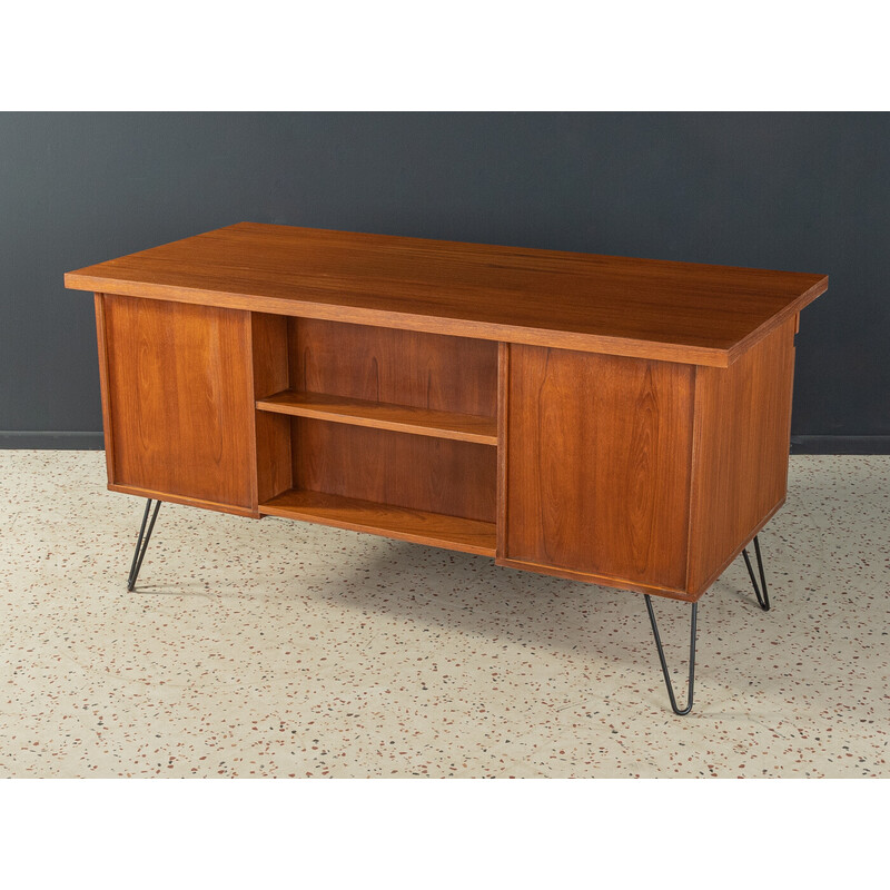 Scrivania vintage in impiallacciatura di teak, Germania 1960