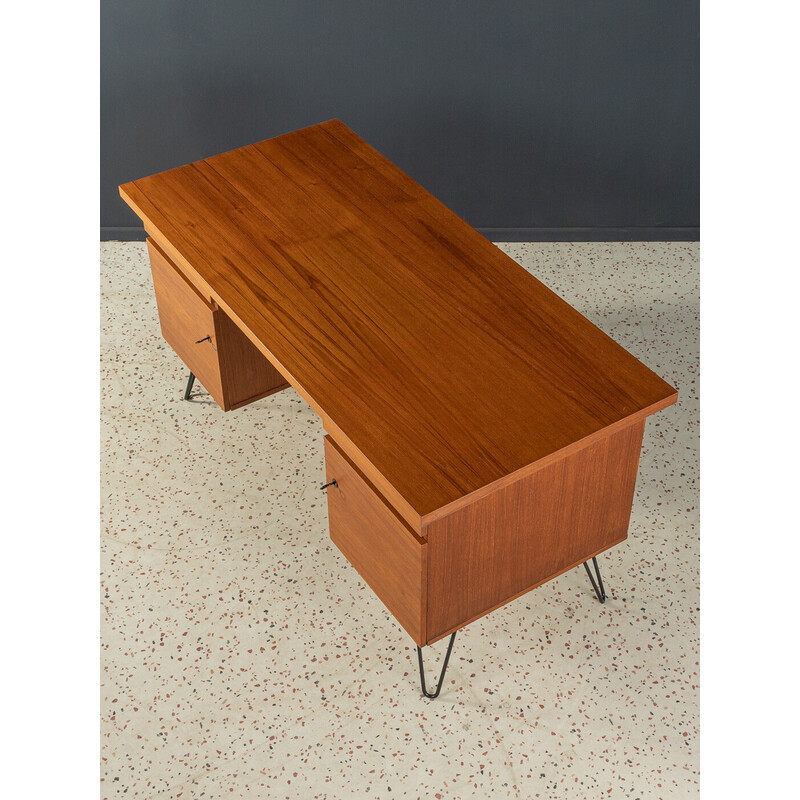 Vintage teak veneer desk, Germany 1960s