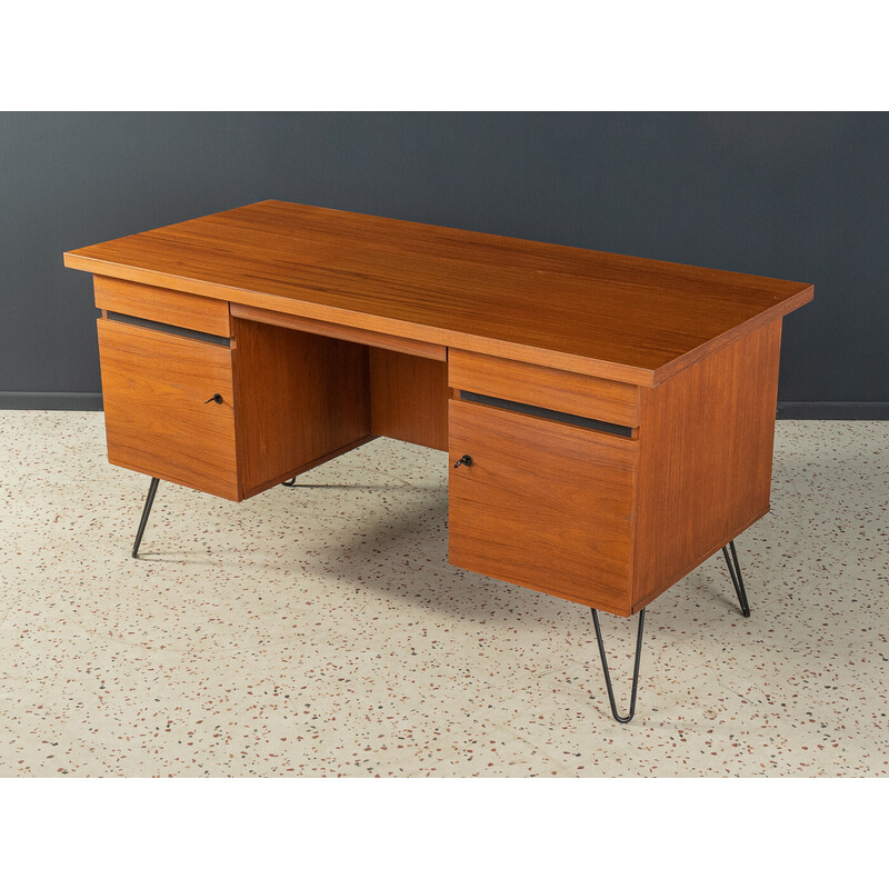 Vintage teak veneer desk, Germany 1960s