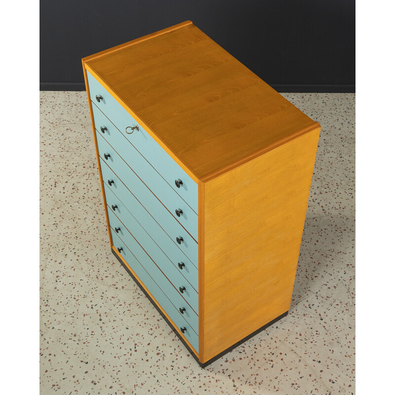 Vintage Kleiderschrank aus Eschenfurnier und Formica, Deutschland 1950er Jahre