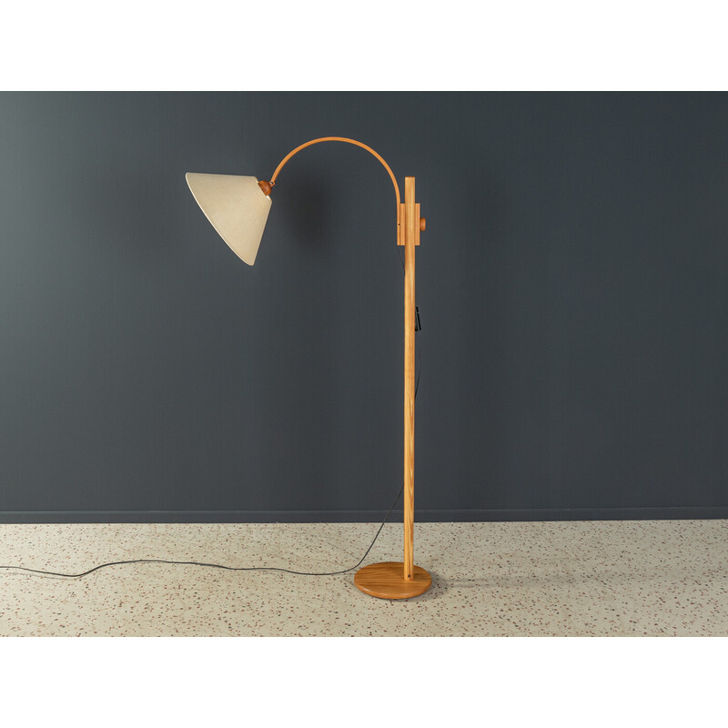 Vintage pine floor lamp for La Relco Milano, Italy 1970s