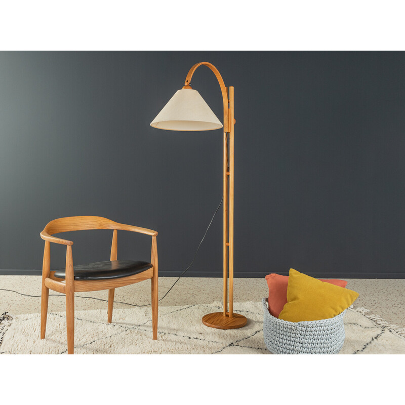 Vintage pine floor lamp for La Relco Milano, Italy 1970s