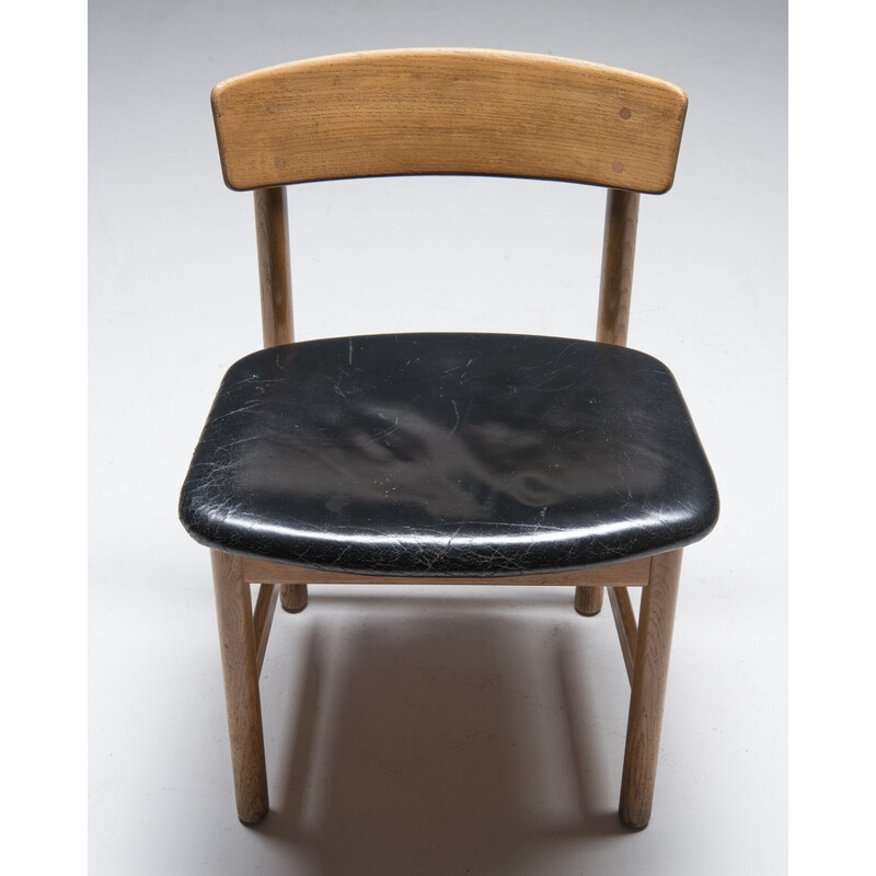 Set van 8 vintage stoelen van Børge Mogensen voor Fredericia Stølefabrik, Denemarken 1950