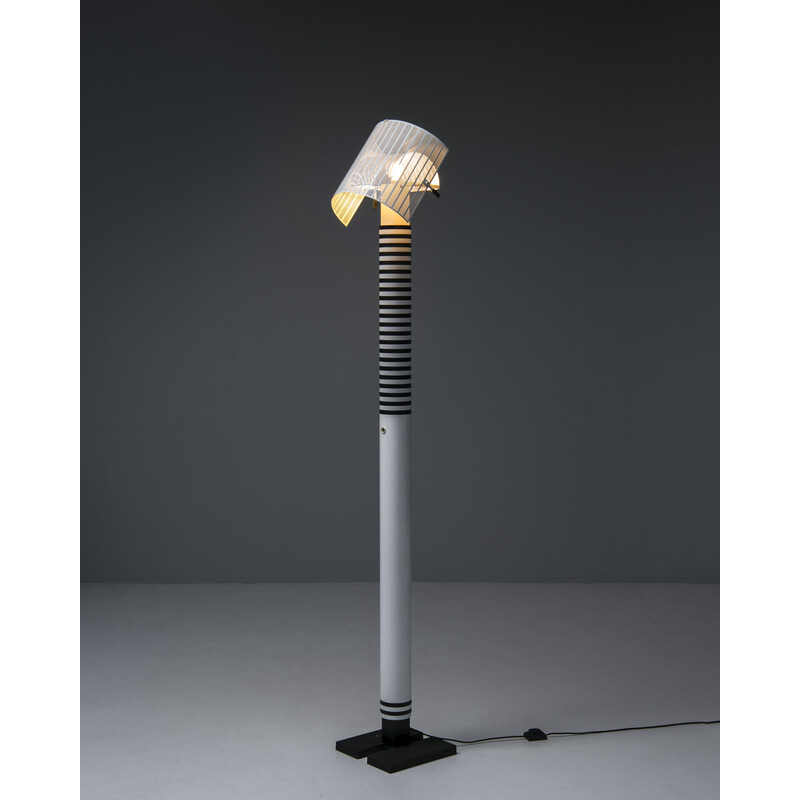 Vintage floor lamp "Shogun Terra" in metal and cast steel by Mario Botta for Artemide, Switzerland 1986s