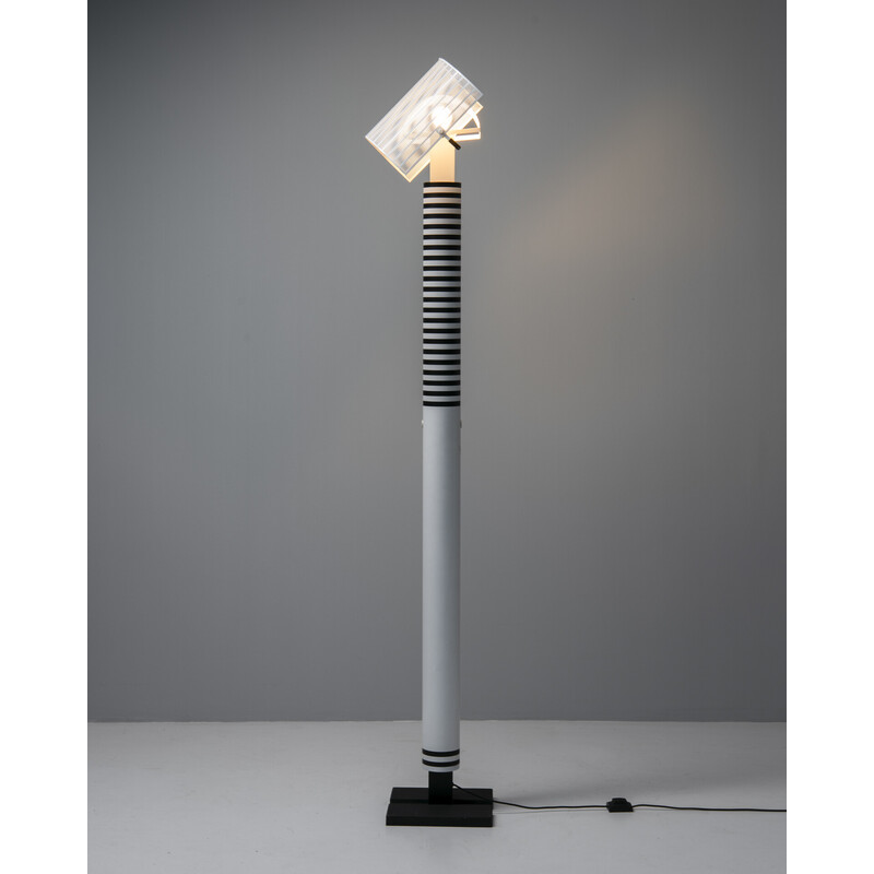 Vintage floor lamp "Shogun Terra" in metal and cast steel by Mario Botta for Artemide, Switzerland 1986s