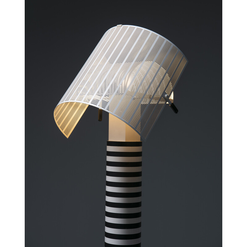 Vintage floor lamp "Shogun Terra" in metal and cast steel by Mario Botta for Artemide, Switzerland 1986s