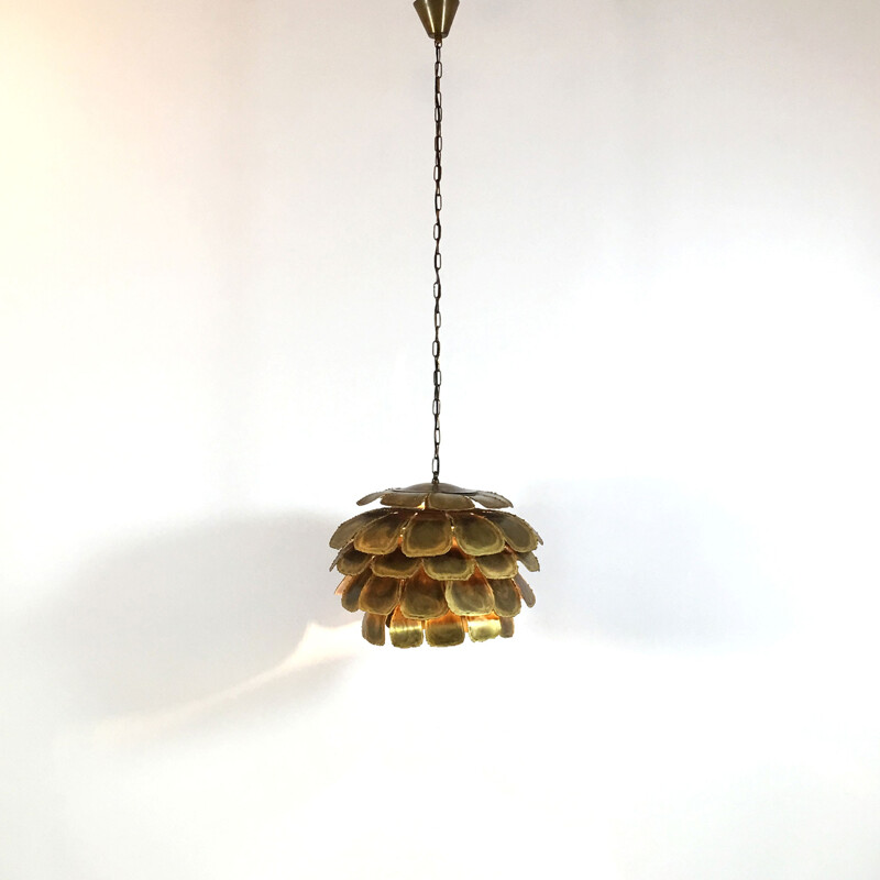 Hanging light in brass, Svend Aage HOLM SORENSEN for Sørensen & Co  - 1960s