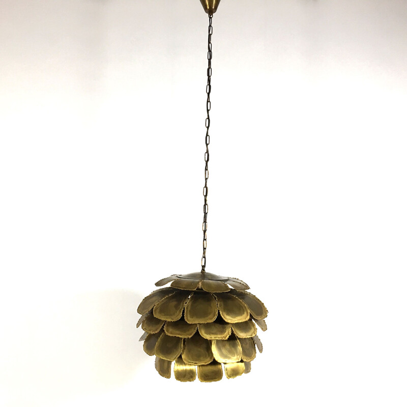 Hanging light in brass, Svend Aage HOLM SORENSEN for Sørensen & Co  - 1960s