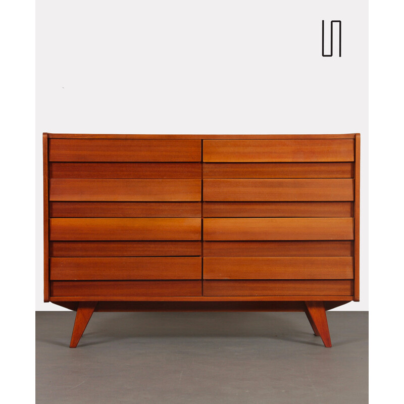 Vintage U-453 mahogany chest of drawers by Jiri Jiroutek for Interier Praha, 1960