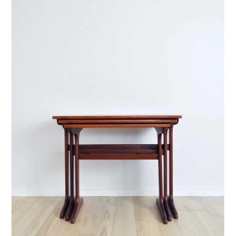 Vintage nesting tables in solid teak, Denmark 1960s