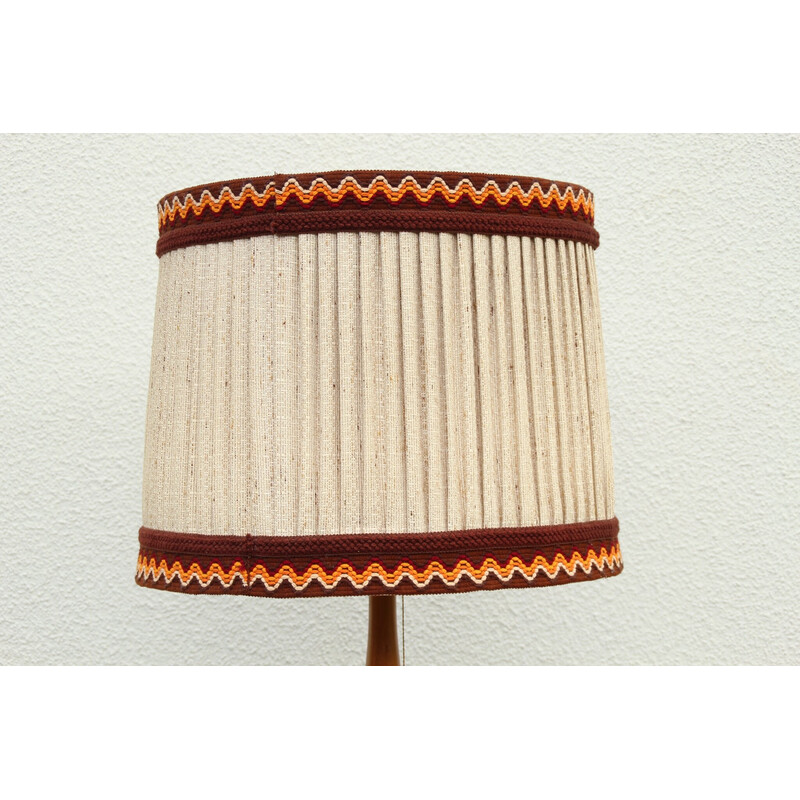 Lámpara de pie de madera vintage de Temde, años 60