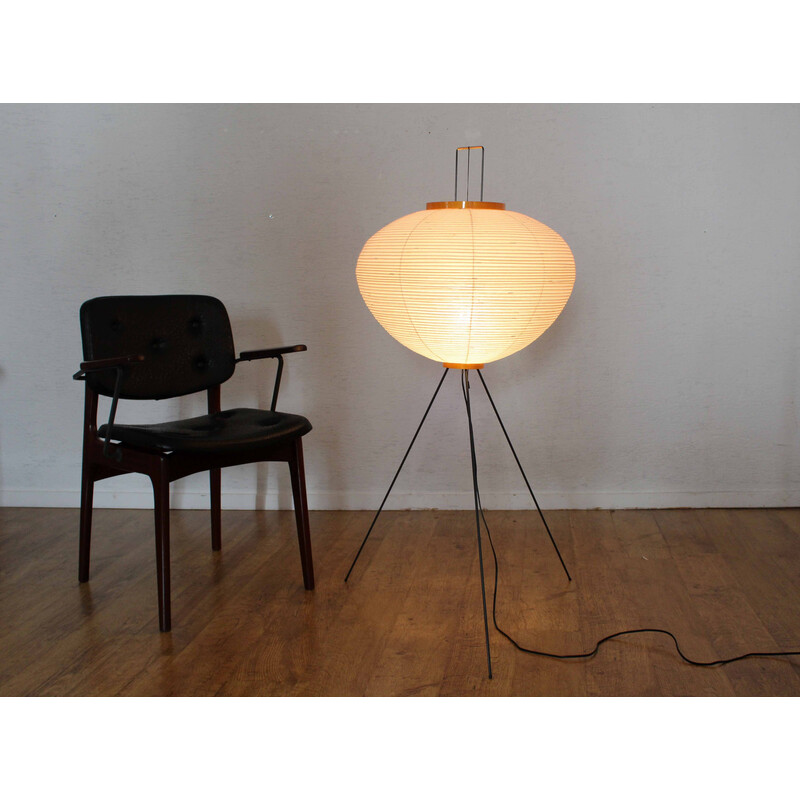 Lampada da terra vintage Akari 10A in carta Shoji di Isamu Noguchi per Ozeki, Giappone 1950