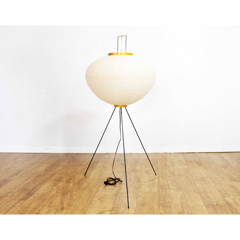 Vintage Akari 10A floor lamp in Shoji paper by Isamu Noguchi for Ozeki, Japan 1950s