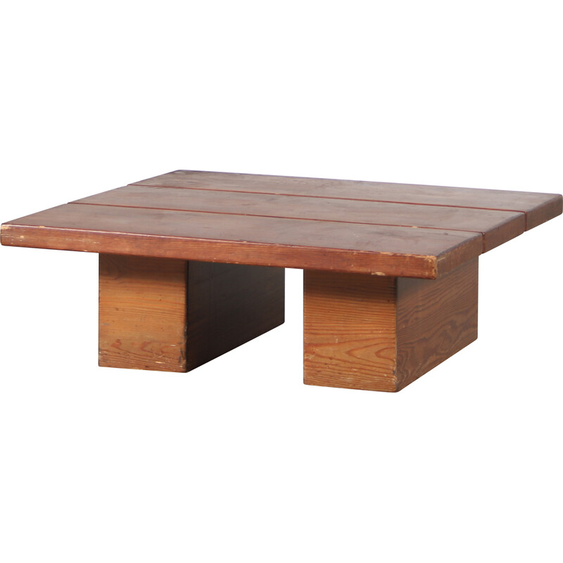 Vintage "Pirkka" coffee table in pine by Ilmari Tapiovaara for Laukaan Puu, Finland 1950s