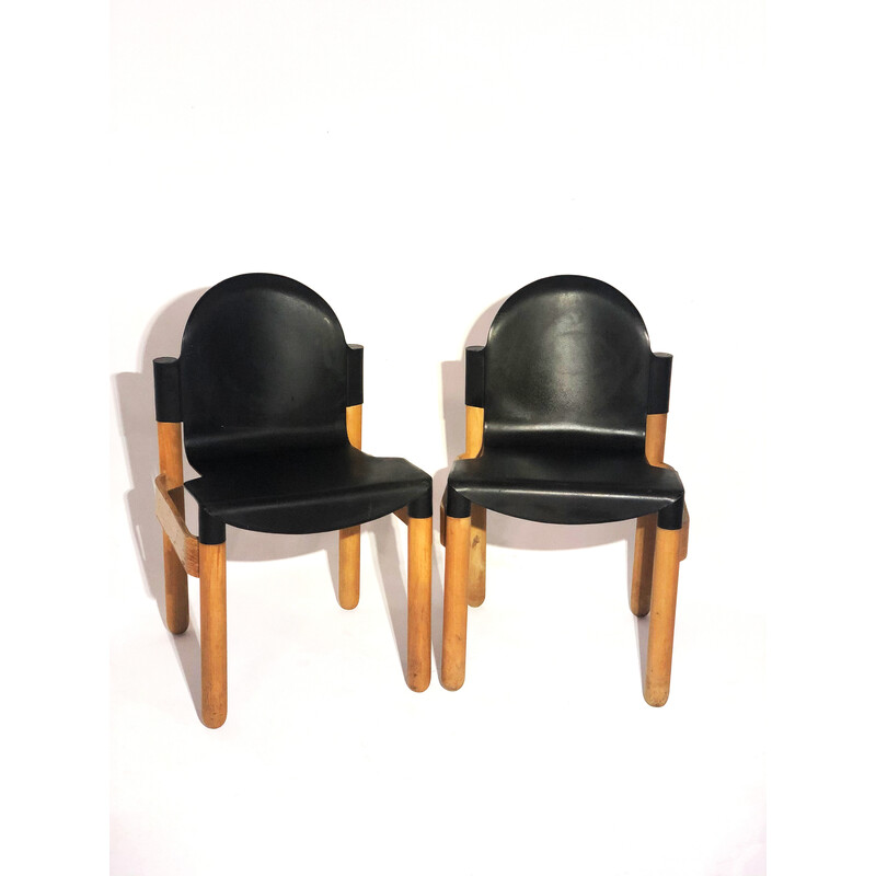 Pareja de sillas de plástico Thonet vintage de Gerd Lange, 1960