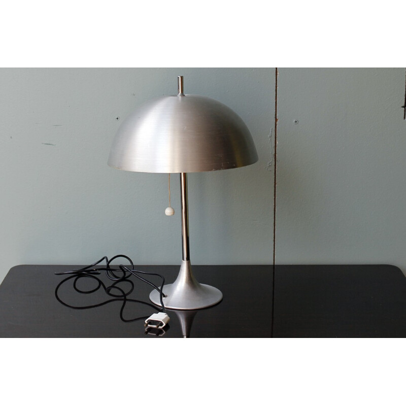 Table lamp in brushed metal Disderot - 1960s