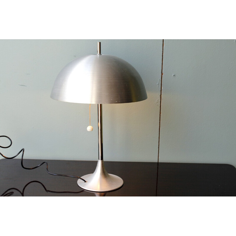 Table lamp in brushed metal Disderot - 1960s