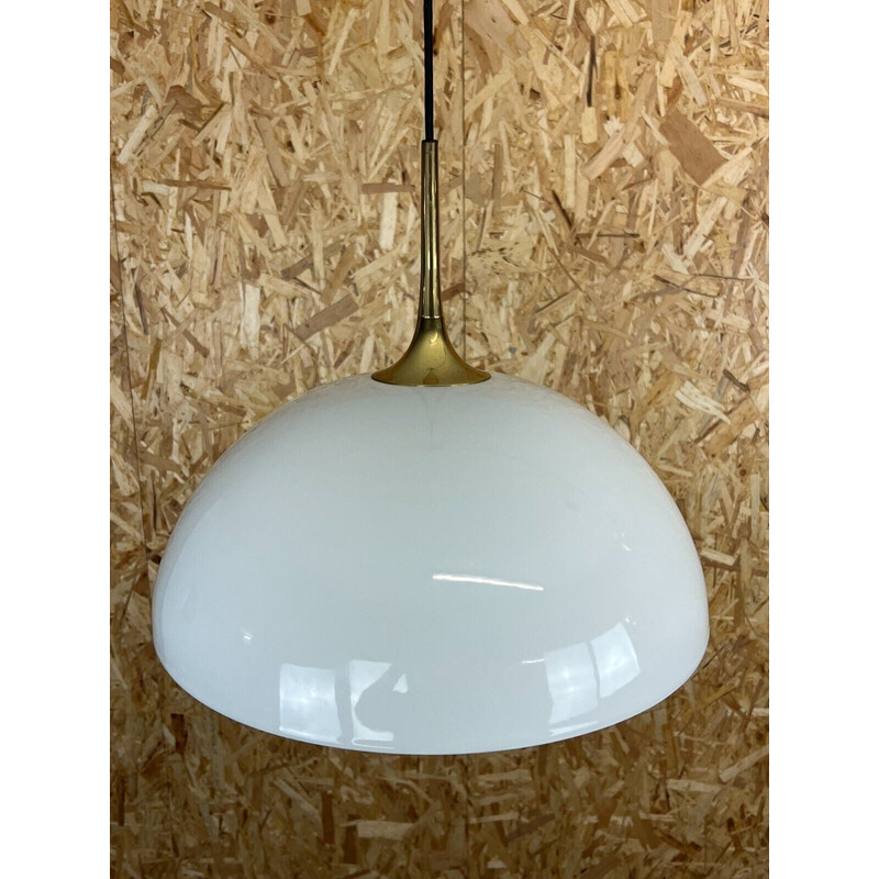 Vintage brass pendant lamp by Florian Schulz, 1960-1970s