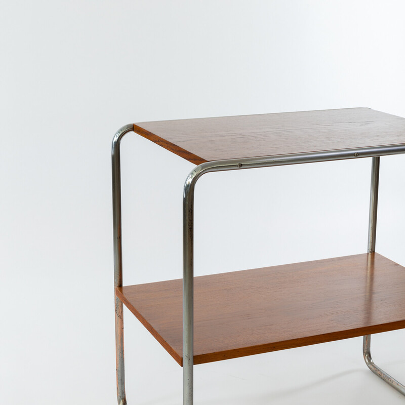 Vintage shelf in oakwood veneer by Marcel Breuer, 1930s