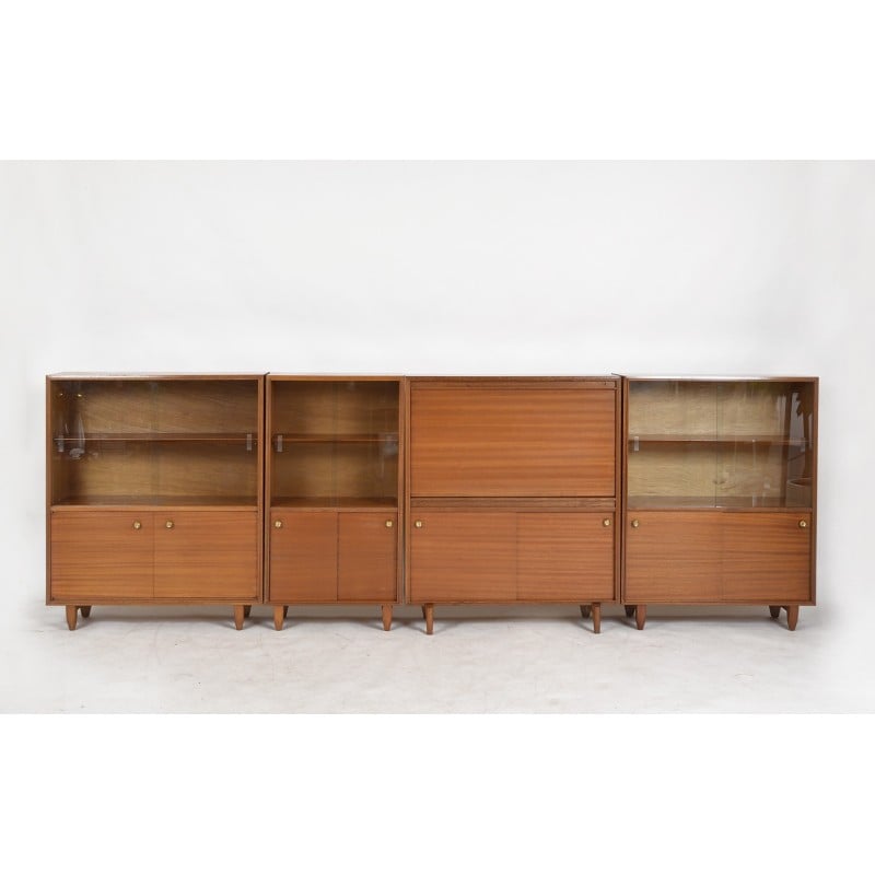 Ensemble de 4 étagères de bureau vintage "multi-largeur" par Robert Heritage pour Beaver et Tapley, 1960