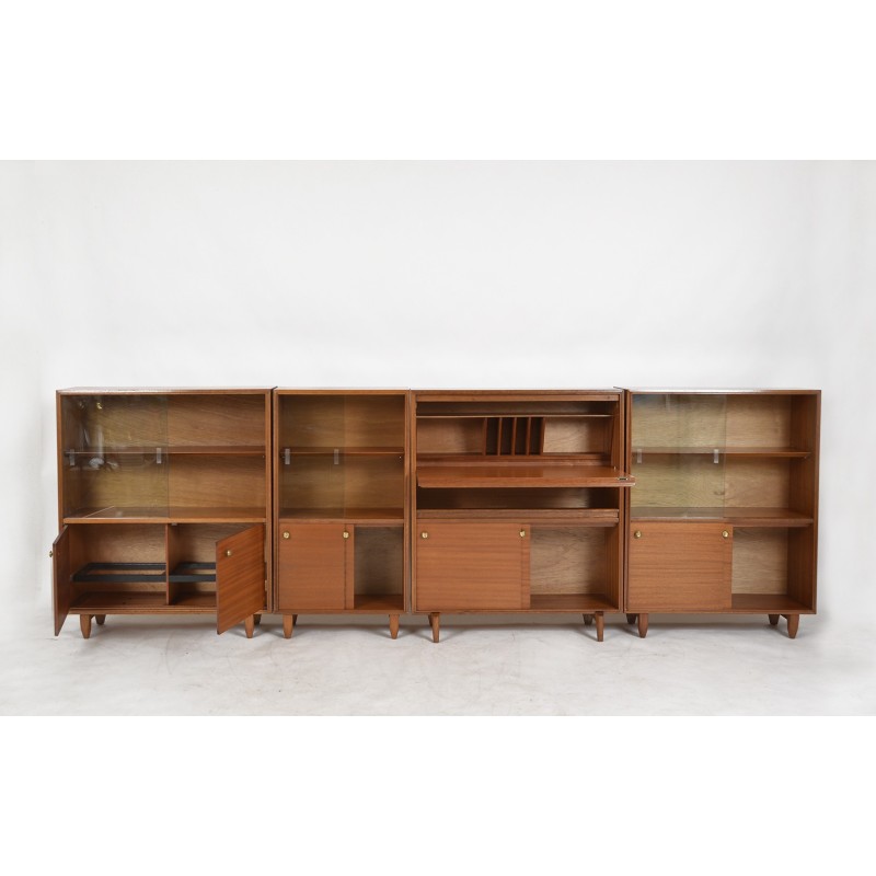 Ensemble de 4 étagères de bureau vintage "multi-largeur" par Robert Heritage pour Beaver et Tapley, 1960